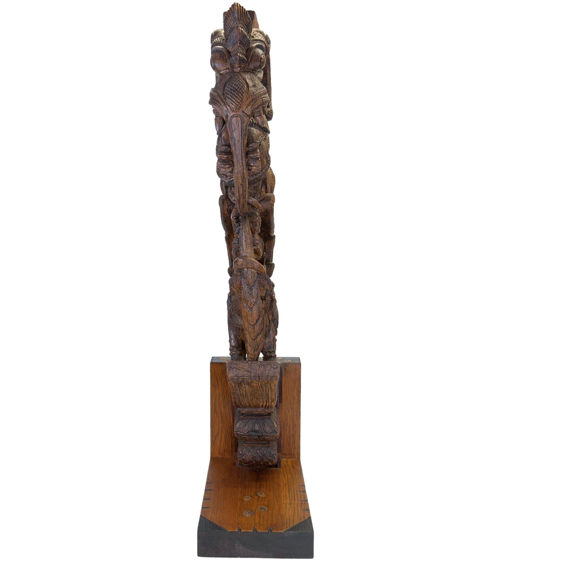 Monumentale Yali-Tempelkonsole aus Südindien, 19. Jahrhundert