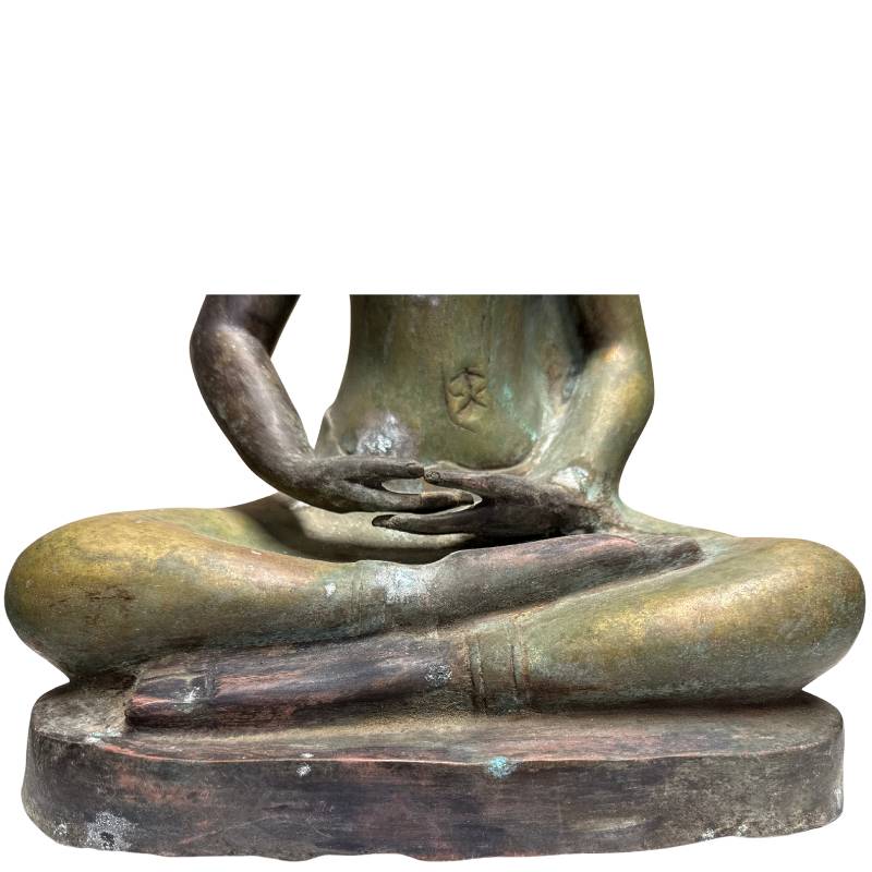 Museumswürdige chinesische Buddha-Statue aus Bronze aus der frühen Ming-Zeit