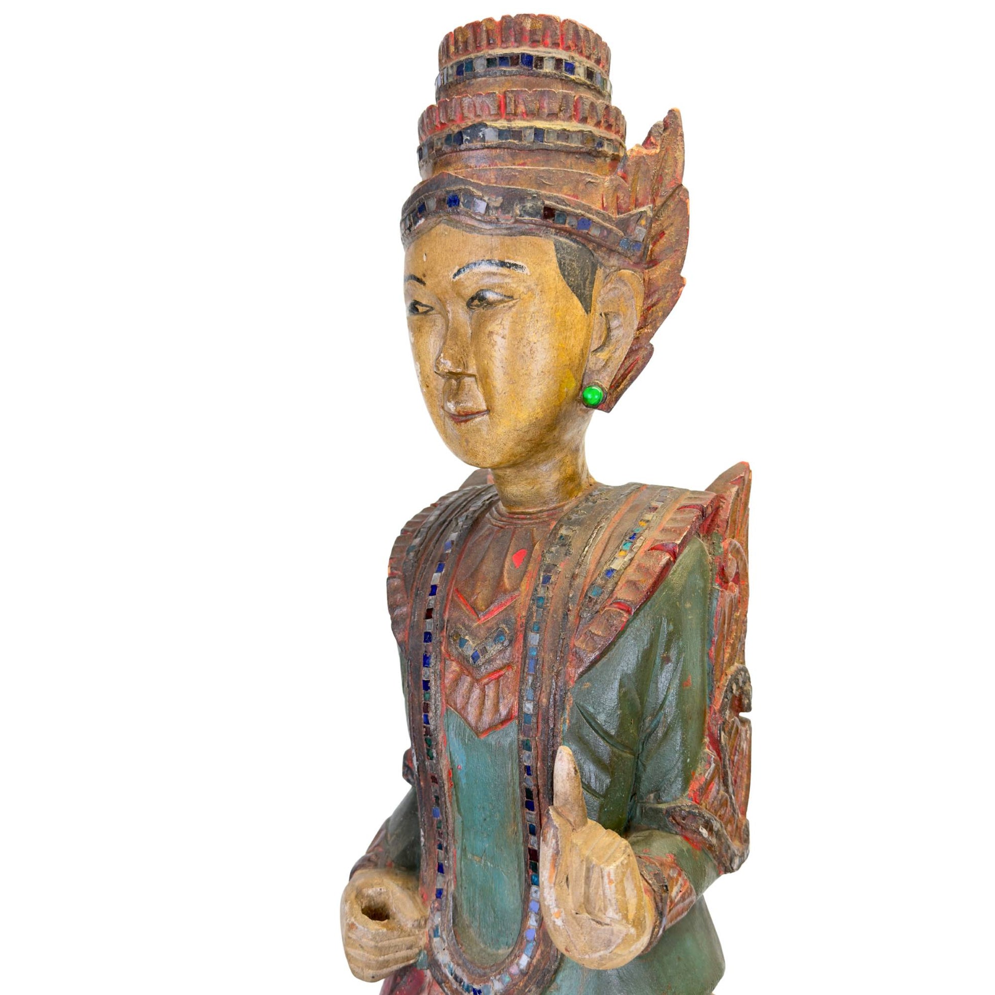 Tempelfigur aus Myanmar als spiritueller Beschützer von Heim und Raum