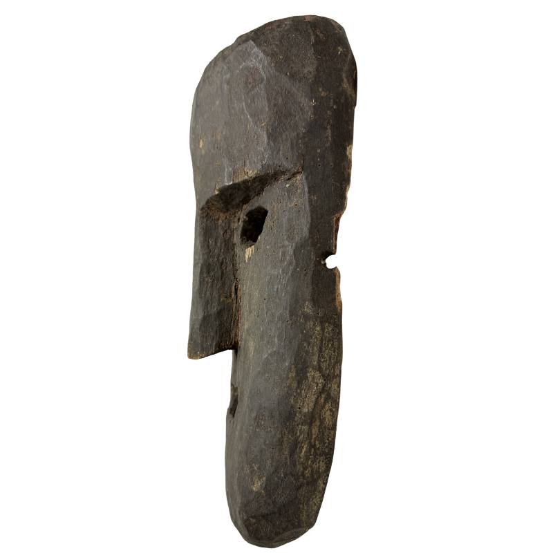 Nepalesische zeremonielle Holzmaske mit Gebrauchsspuren und Patina