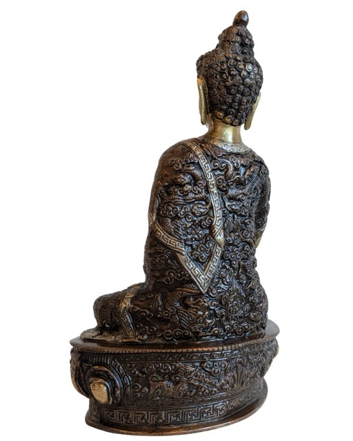 Nepalesischer Shakyamuni-Buddha aus Bronze, hergestellt für den Hausaltar