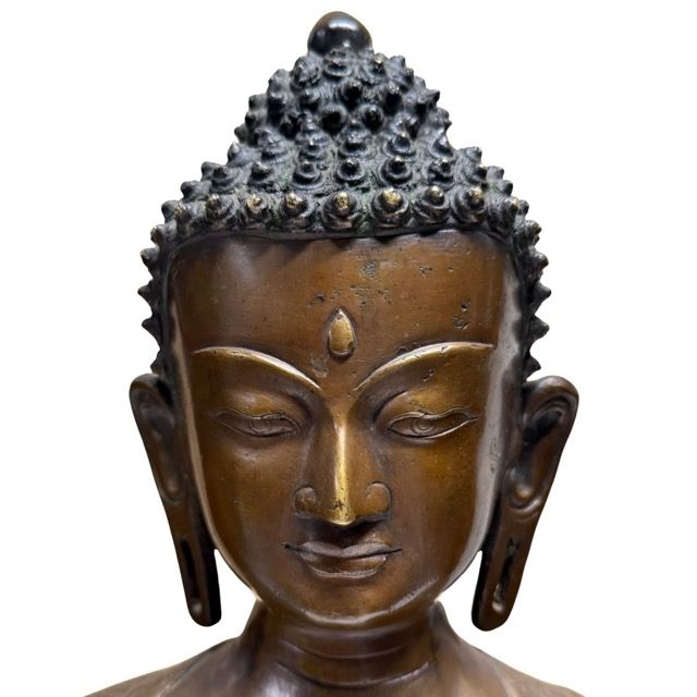 Newar-Bronze-Buddha-Büste aus Nepal