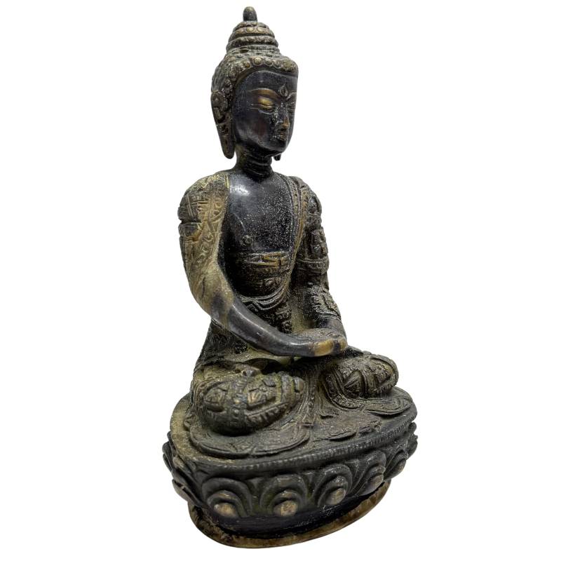 Newar-Buddha-Paar aus Patan-Werkstätten in vergoldeter Bronze