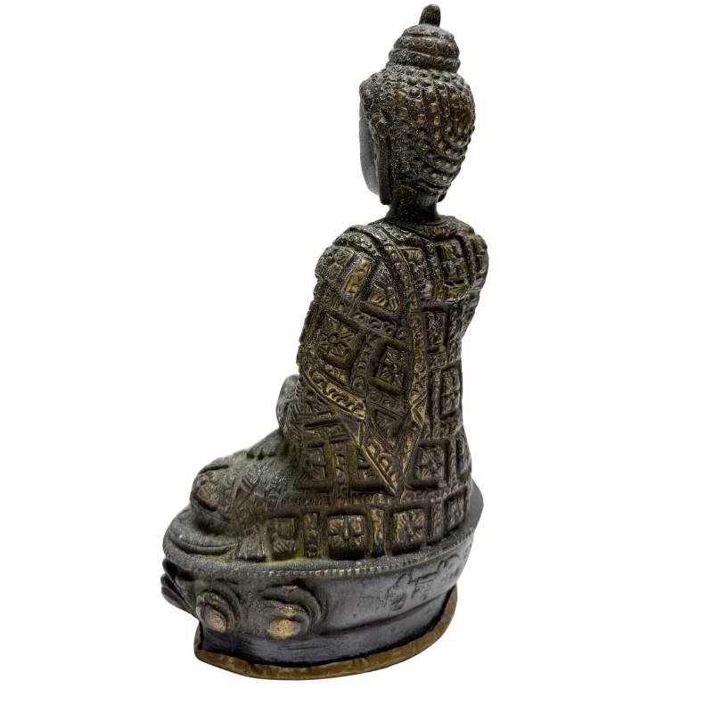 Newar-Bronze-Buddha-Duo aus dem frühen 20. Jahrhundert