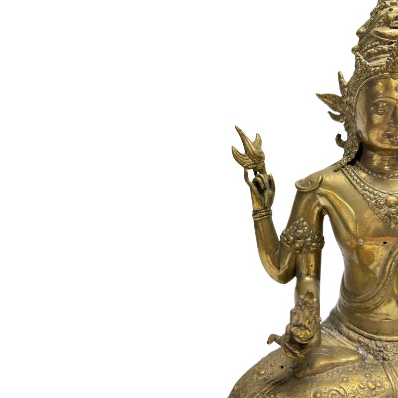 Authentischer Newar Vajrayana Bodhisattva aus Bronze gegossen
