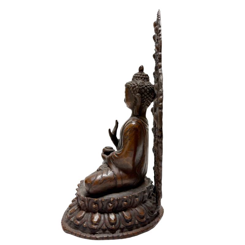 Altes Buddha-Paar aus Bronze aus dem nepalesischen Himalaya mit Meditationsmudra und handgefertigten Details