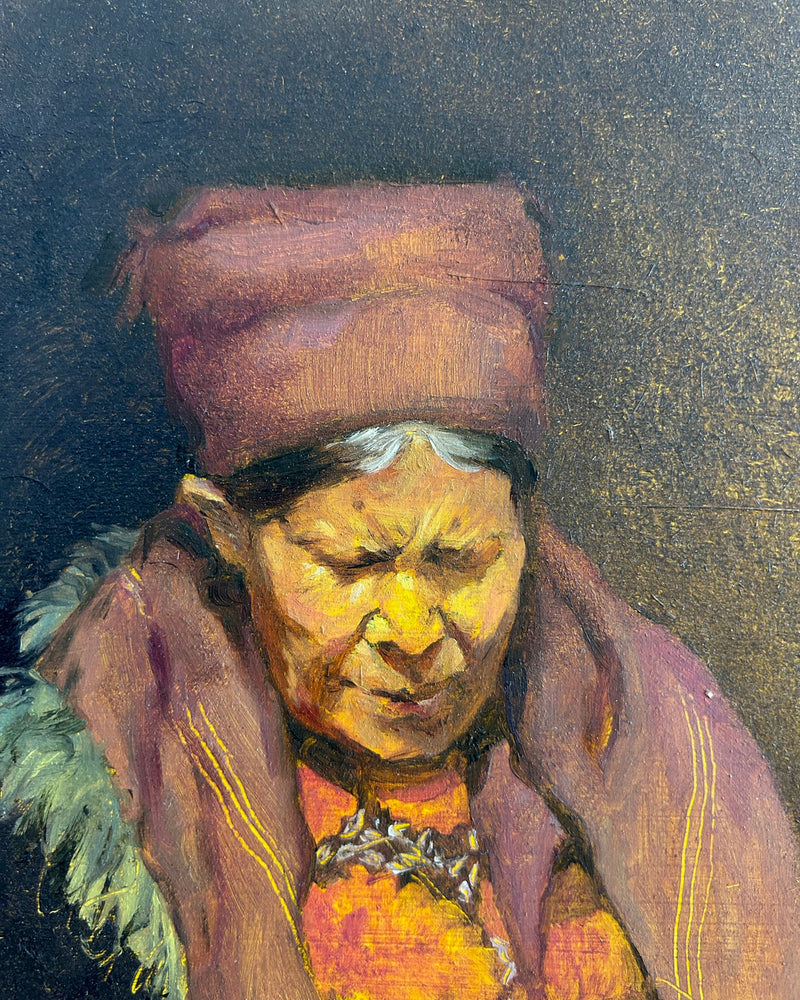 Original Ölgemälde "Portrait 001" – Li Feng (1977) – Realismus auf Holz – 2026