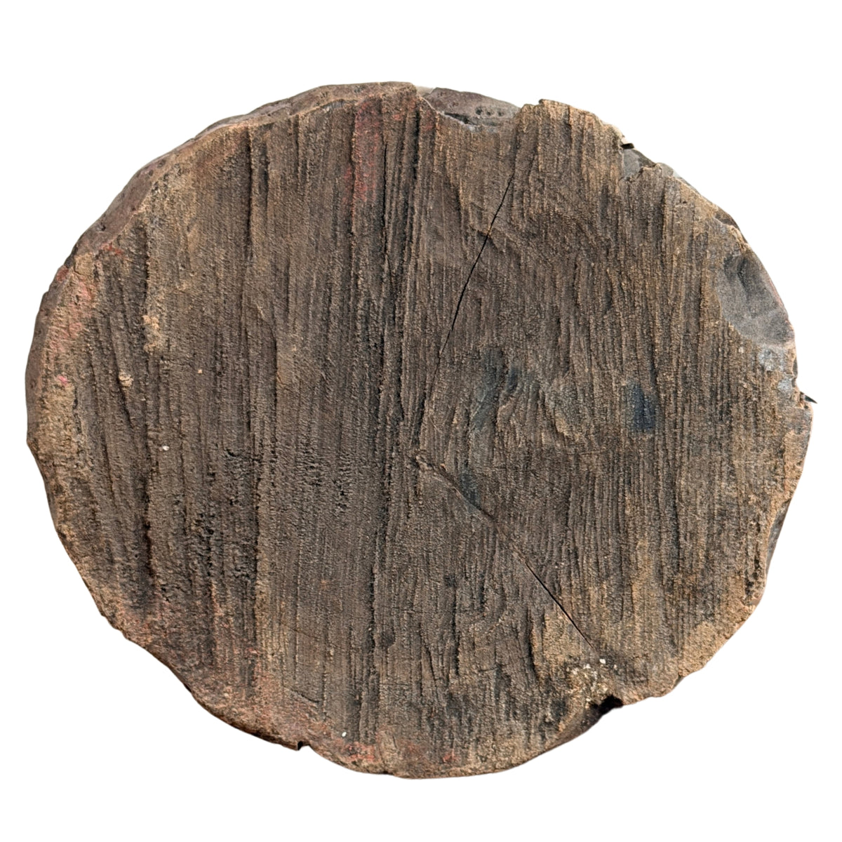 Unterseite mit Trocknungsrissen im Holz