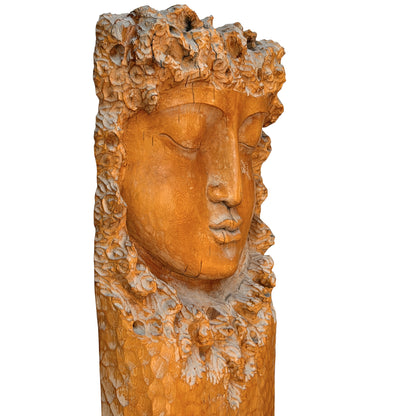 Organische Moderne Holz-Wandskulptur mit meditativer Ausstrahlung
