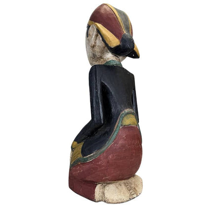 Originale mineralische Polychromie auf früh 20. Jh.-javanesischen Skulpturen.