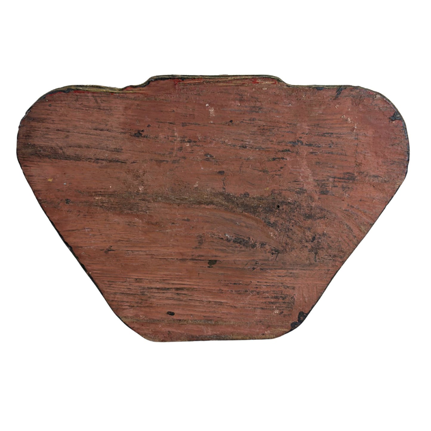 Originaler rot lackierter Sockel eines antiken Buddha aus Holz