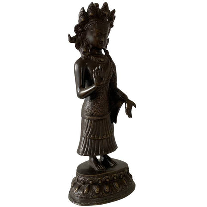 alte buddhistische Statue Dipankara, Bronzeausführung