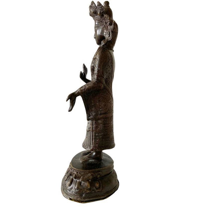 alte bronzene Dipankara Buddha-Statue