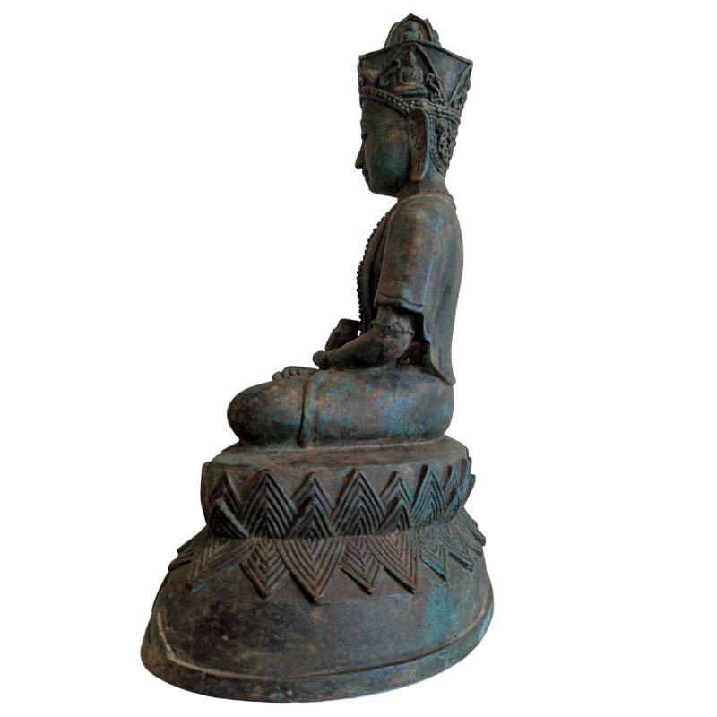 Antike Bronzestatue des Avalokiteshvara mit Khmer-Einflüssen
