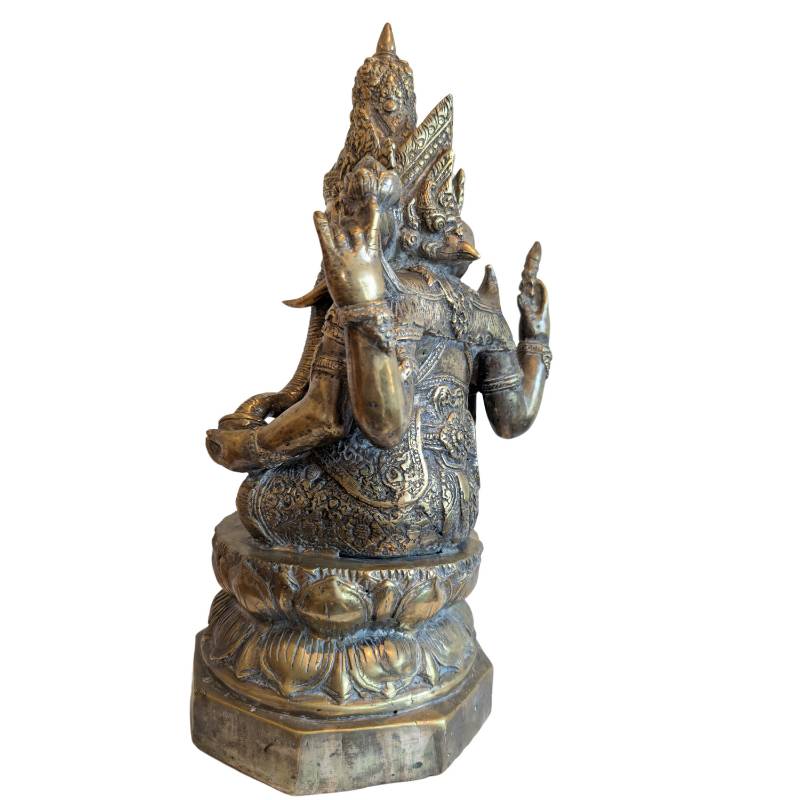 Synkretistische Khmer-Ganesha-Statue aus Bronze