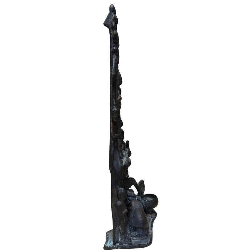 Buddha-Bronzerelief im Pala-Stil mit reicher spiritueller Darstellung
