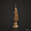 Video van Thaise verguld bronzen staande Boeddha, Rattanakosin, ca. 1880–1930