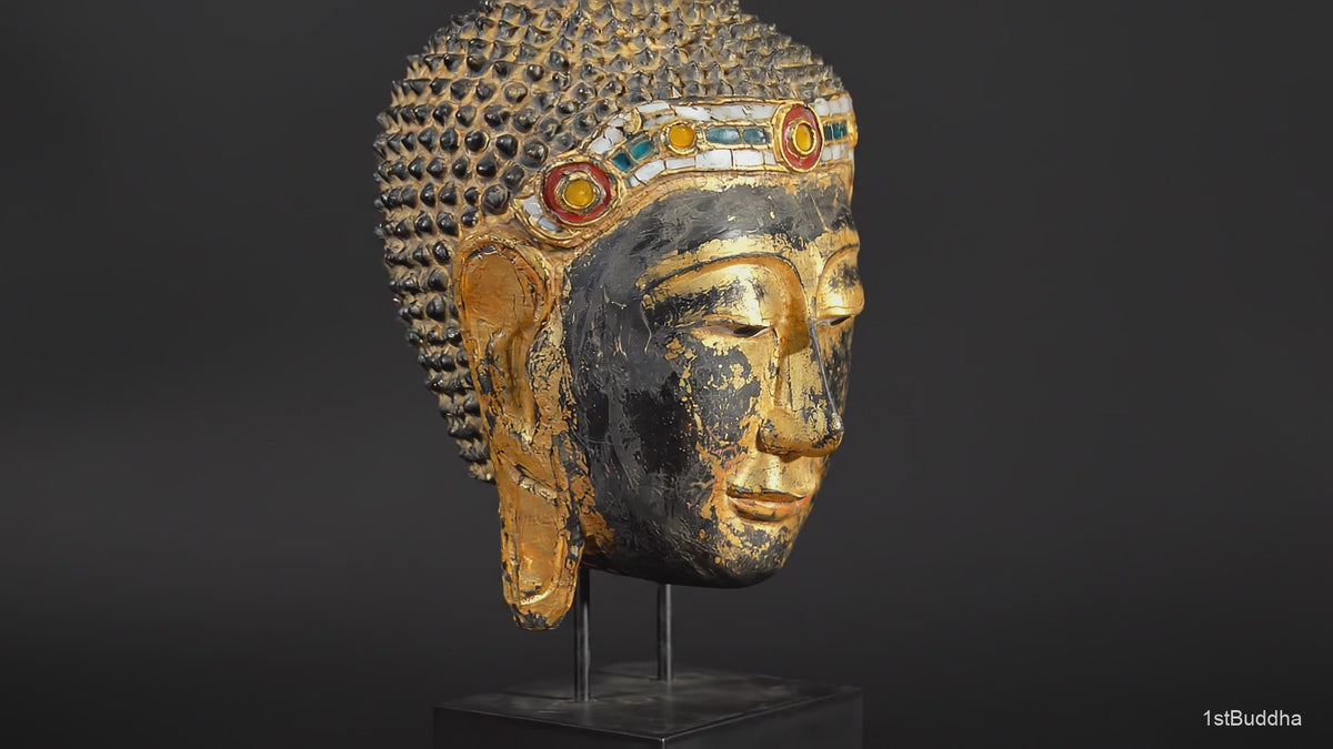 1stBuddha SKU 831 – antieke Birmese Mandalay Boeddhakop