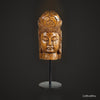 Video van vintage Chinees houten Guanyin-hoofd op metalen standaard, 20e eeuw