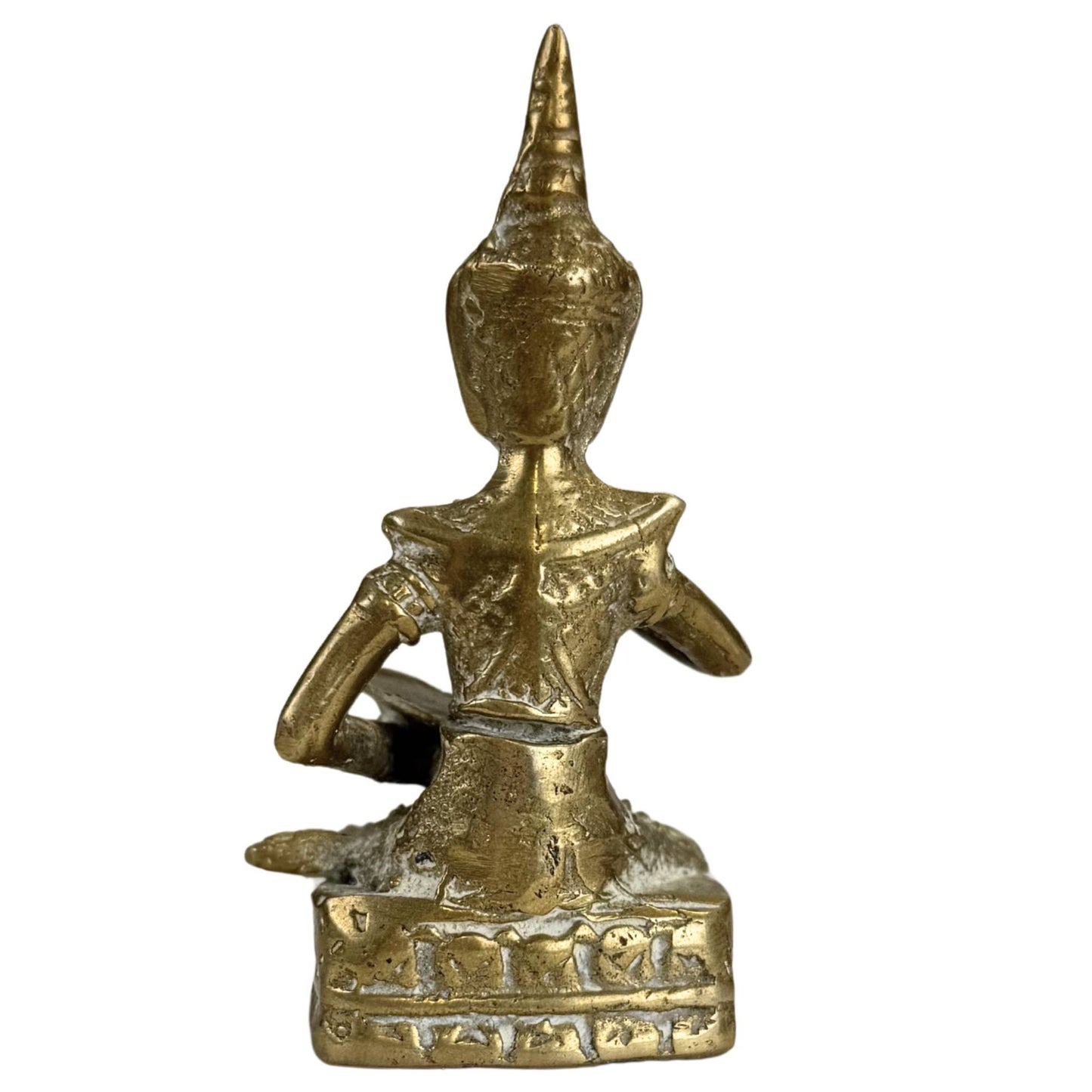 Profil einer antiken thailändischen Musikerfigur aus Bronze