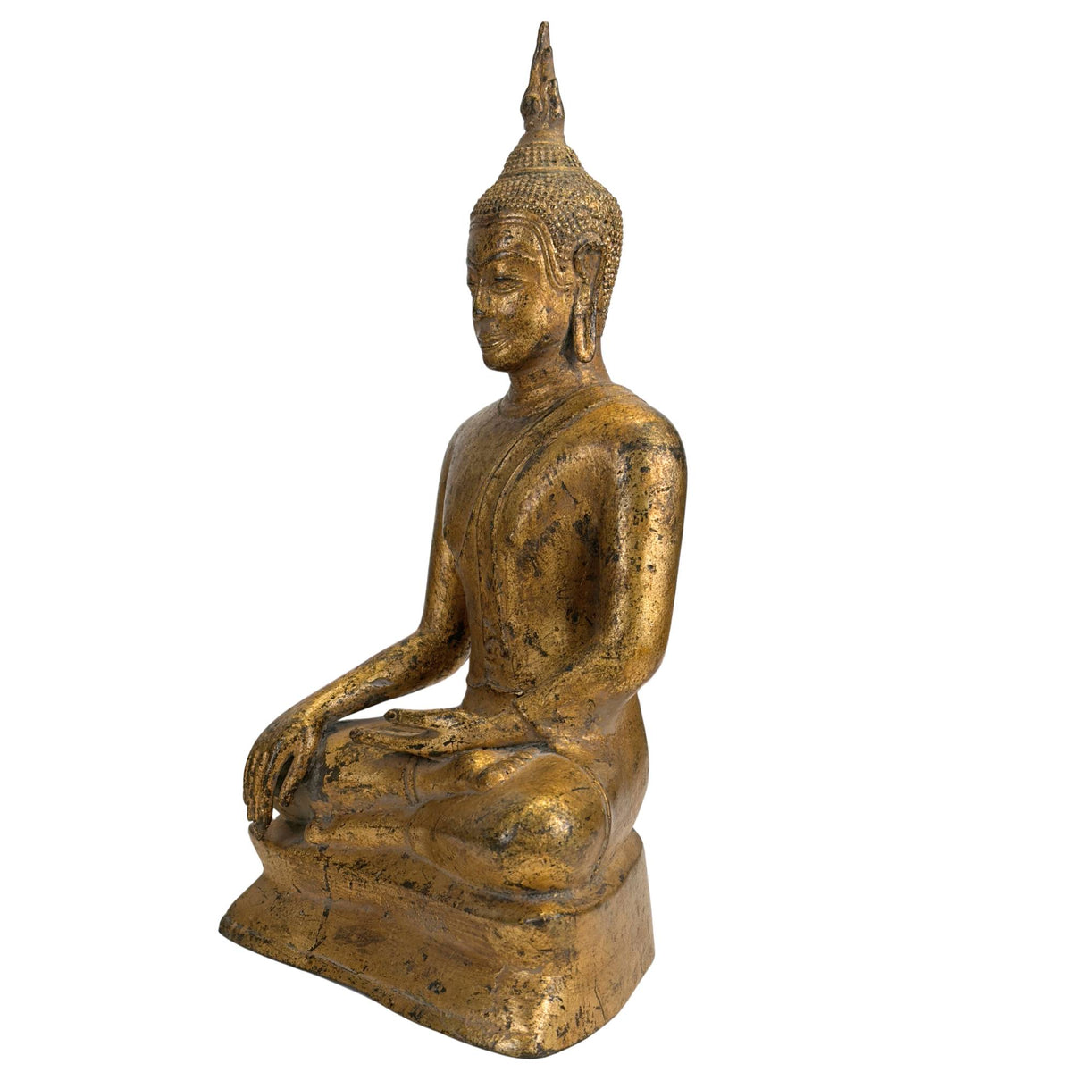 Buddha im Rattanakosin-Stil hergestellt durch traditionelle Verloren‑Wachs‑Methode