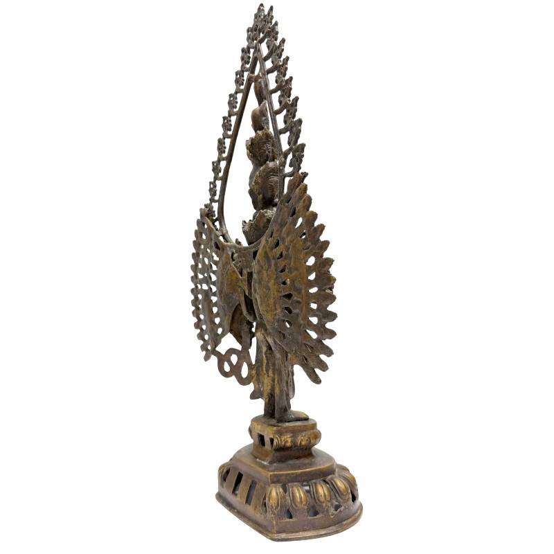 Bronzener Sahasrabhuja Avalokiteshvara mit durchbrochenem Heiligenschein
