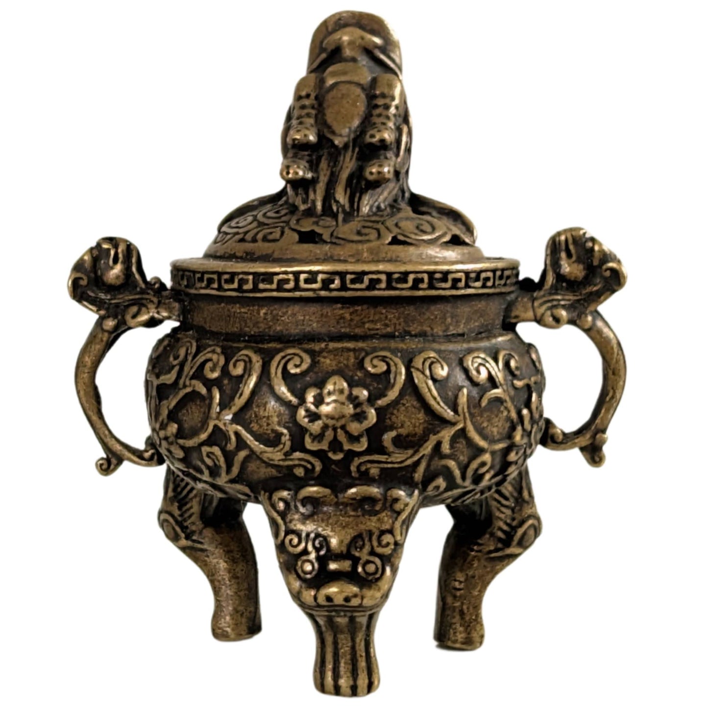 Miniatur-Gelehrtengegenstand aus Bronze in Form eines klassischen chinesischen Objekts.