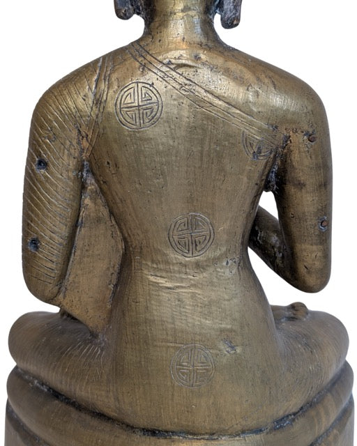 Bronzener Shakyamuni-Buddha in traditioneller Gussform