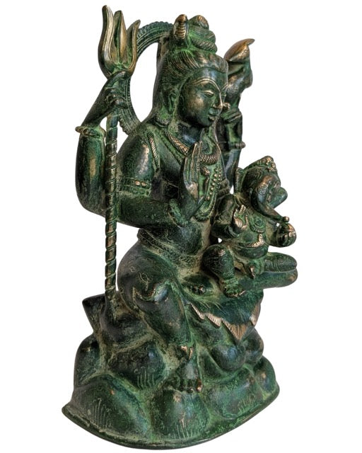 Hinduistische Bronzestatue von Shiva mit seinem Sohn Ganesha


Bronzestatue von Shiva mit seinem Sohn Ganesha
