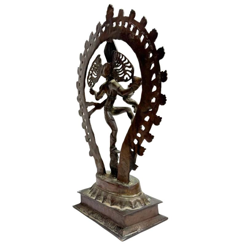 Shiva Nataraja Bronzestatue Indien kosmischer Tanz Wachsausschmelzverfahren