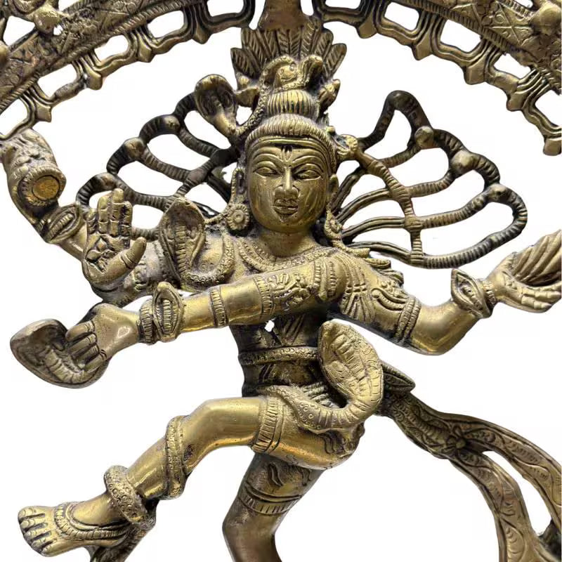 Shiva Nataraja Bronzeornamente mit Details, traditionelle Handwerkskunst