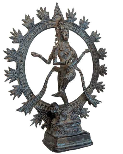 Hinduistische Shiva Nataraja-Statue aus Bronze