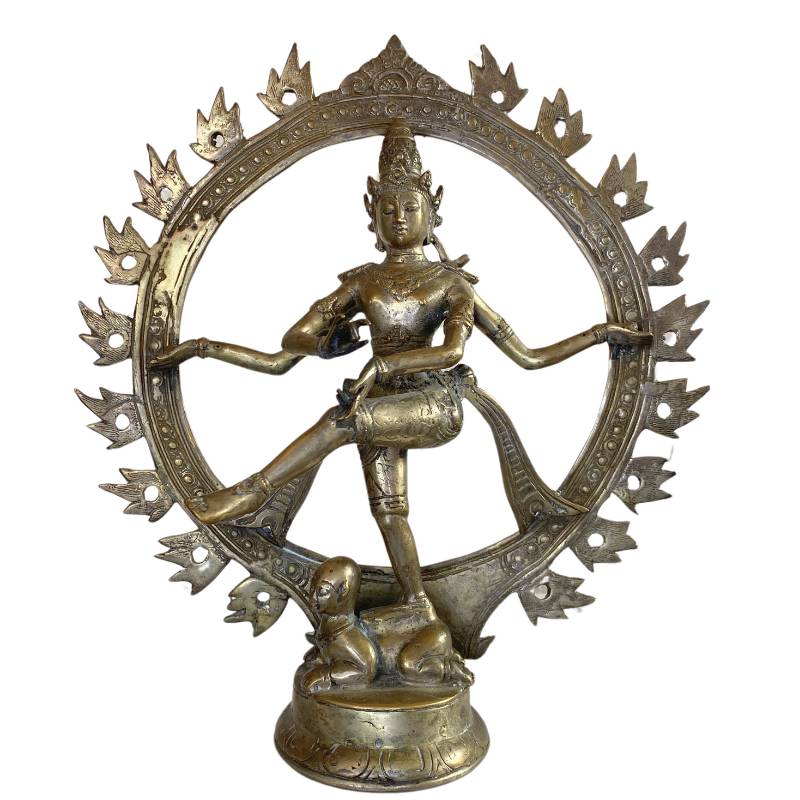 Seltene Bronze Shiva Nataraja aus Ladakh – Himalaya-Stil – 33,5 cm – 1,8 kg