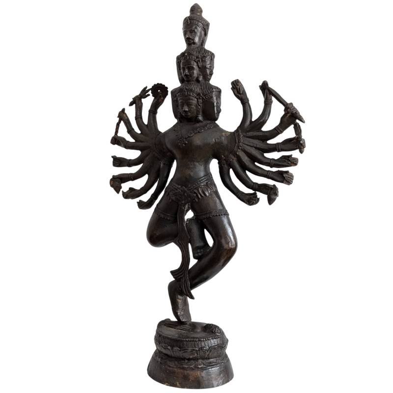 Shiva Nataraja-Statue aus Bronze, südostasiatische Tradition