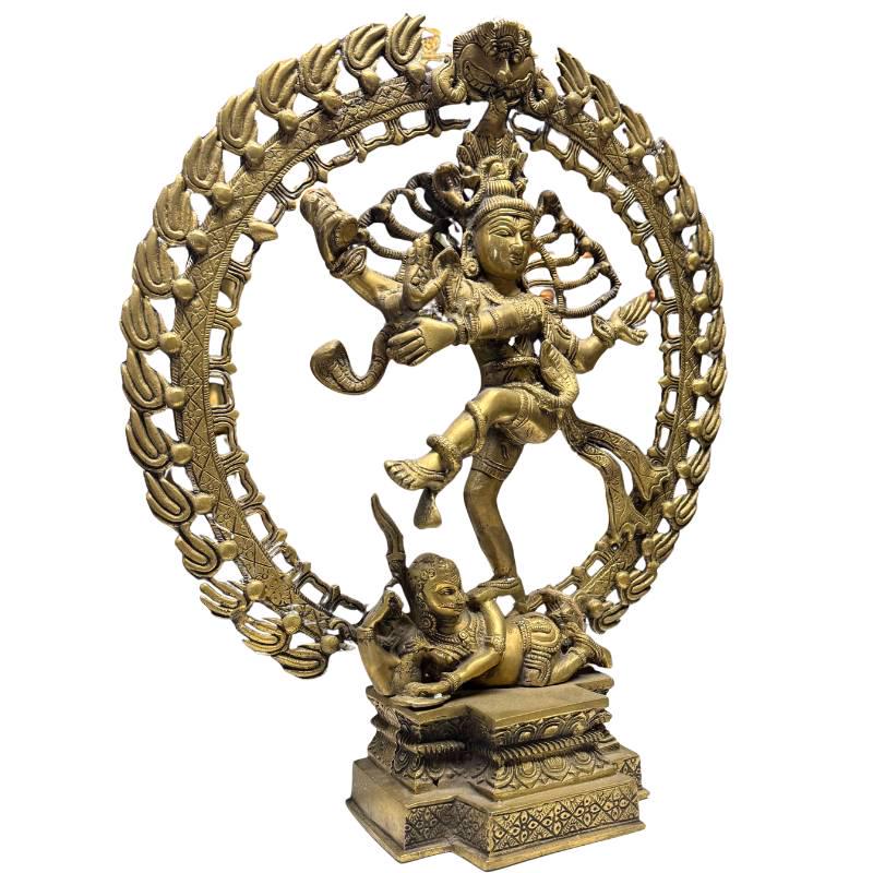 Tanzender Shiva Nataraja Bronzestatue Tamil Nadu Indien Hinduistische Kunst