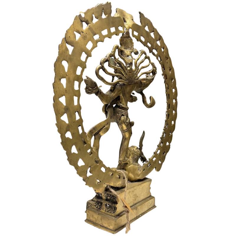 Große Shiva Nataraja Bronzestatue, 43 cm, handgefertigt in Südindien