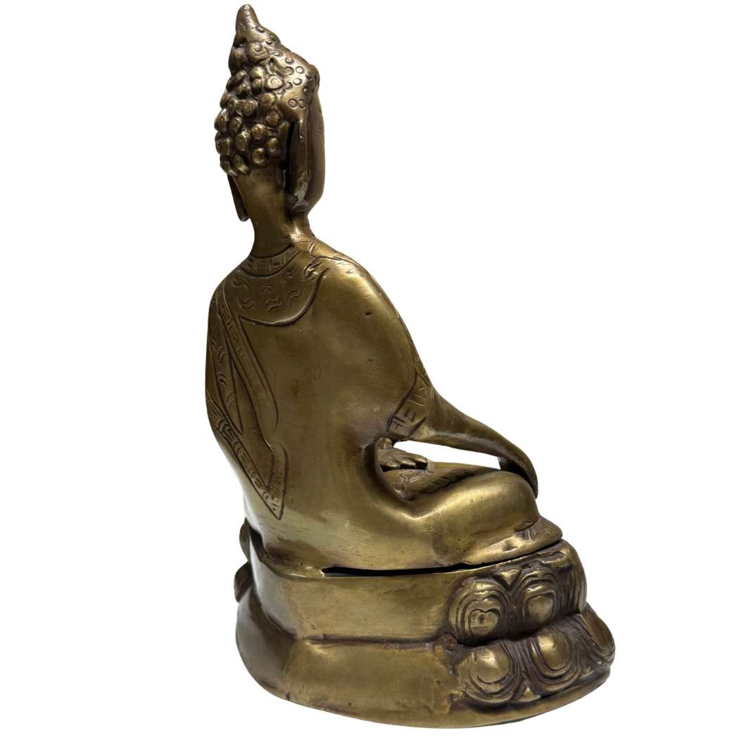 Sino-tibetischer Buddha in Bhumisparsha-Mudra, Symbol der Erleuchtung