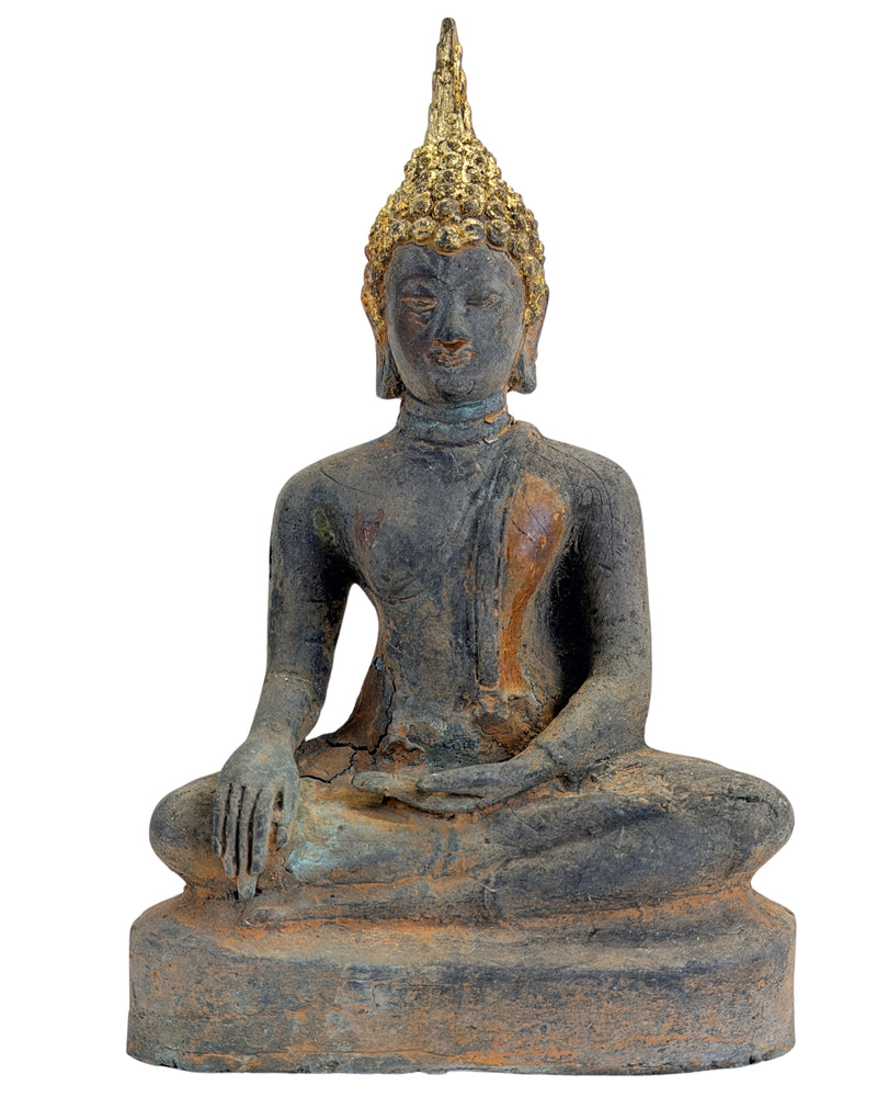 Vergoldeter Bronze-Buddha der Ayutthaya-Zeit – Thailand, 17.–frühes 18. Jh. - Thailändische Buddha Statue