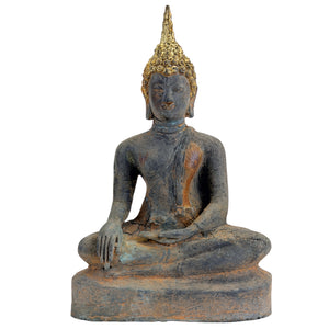 Vergoldeter Bronze-Buddha der Ayutthaya-Zeit – Thailand, 17.–frühes 18. Jh.