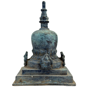 Ostindische Bronze-Votivstupa – Pala-Tradition – ca. 10.–12. Jh.