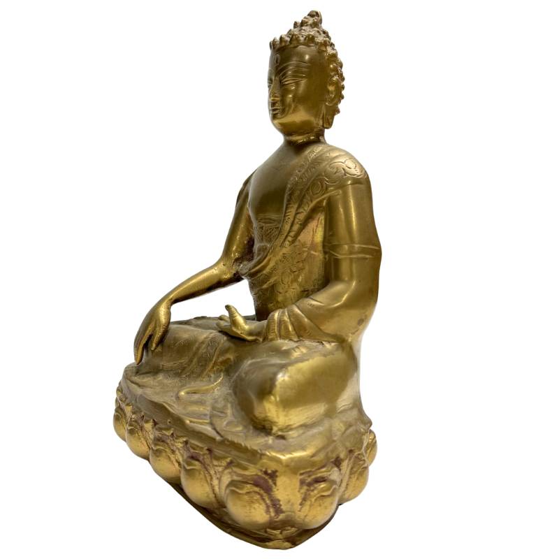 Handgefertigte spirituelle Buddha-Statue aus der Region Nepal und Tibet, hergestellt aus hochwertiger Bronze.
