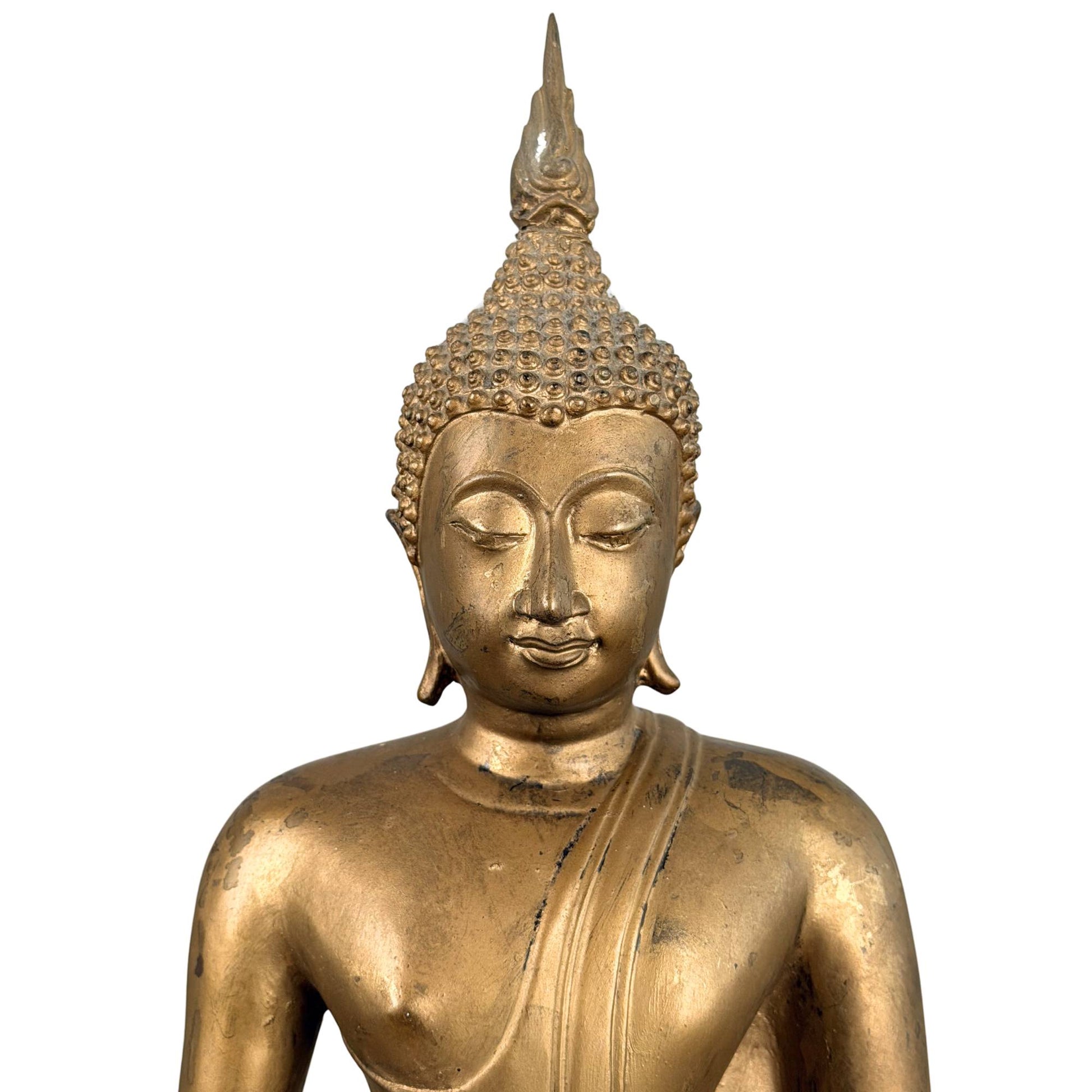Spirituelle thailändische Buddha-Statue für Meditationsecke, Altar oder Innenbereich
