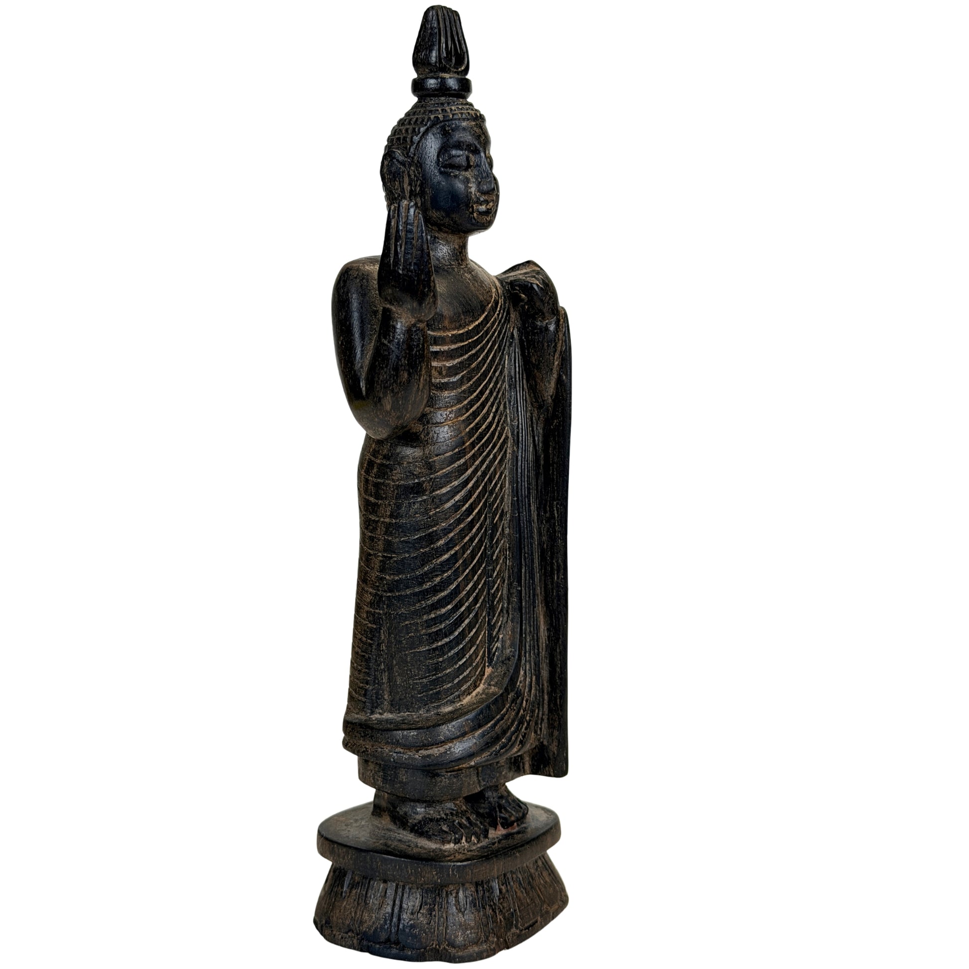 Zweite Figur des Buddha-Paares aus Sri Lanka mit schützend erhobener Hand