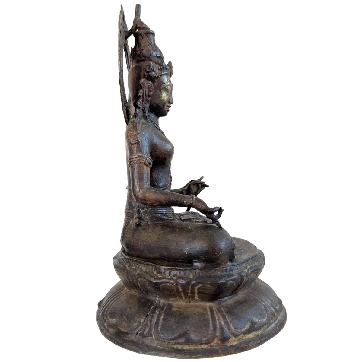 Bronzen Avalokiteshvara met Srivijaya en Javaanse invloeden