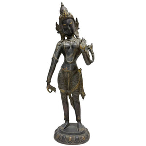 Antike Stehende Tara – Bronze – Himalaya – 42 cm