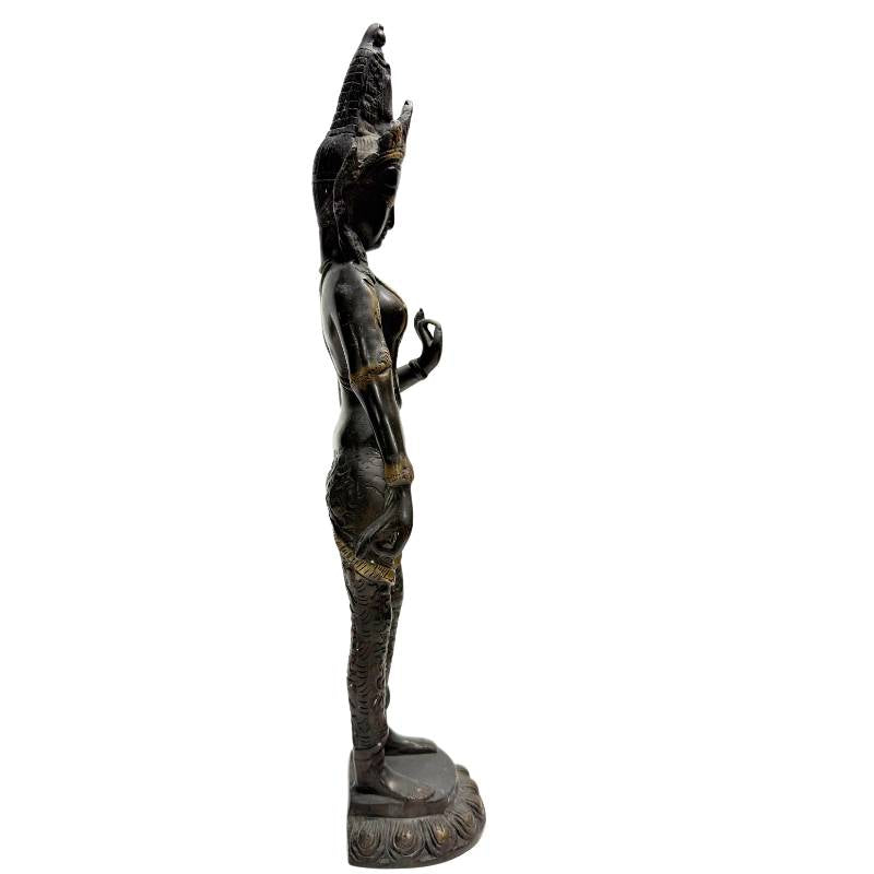 Stehende Tara-Bronzeskulptur im Himalaya-Stil