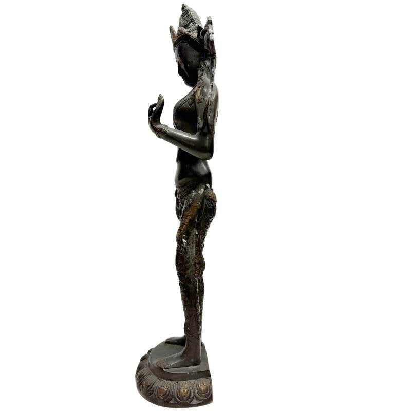 Tara-Bronzestatue, Himalaya-Dekorationsdetails