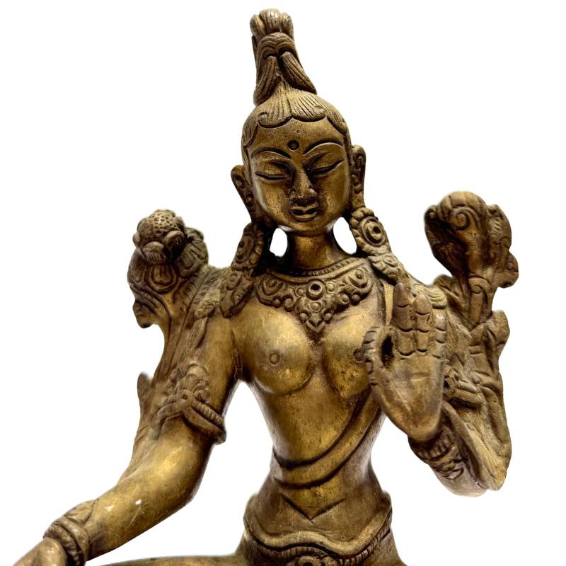 Tara-Statue aus Bronze, Indien, buddhistische Göttinnenskulptur