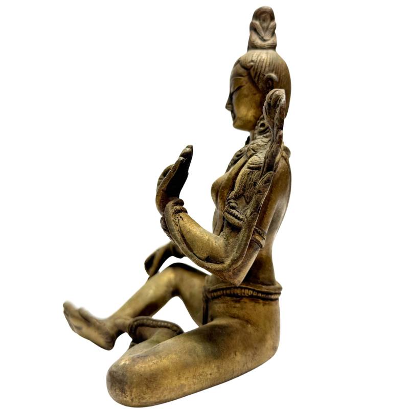 Tara-Statue aus Bronze, südindische buddhistische Skulptur, Göttin