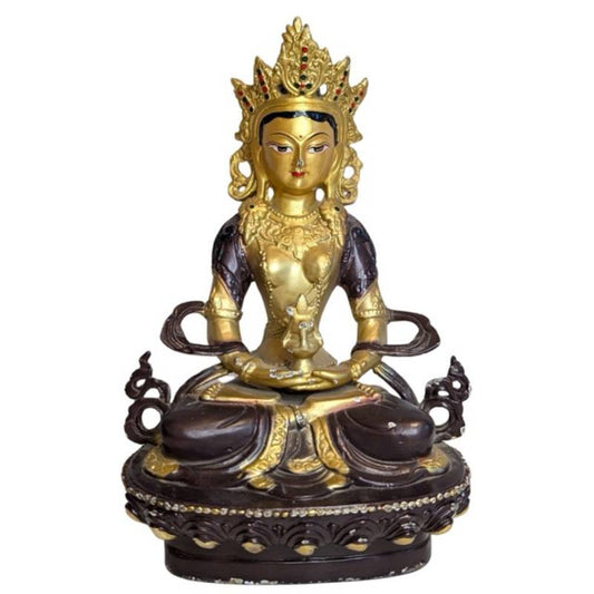 Dekorative Tara-Statue mit goldfarbener Oberfläche für den Innenbereich oder die Meditationsecke